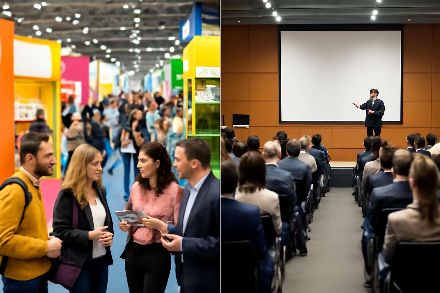 difference between exhibition and conference