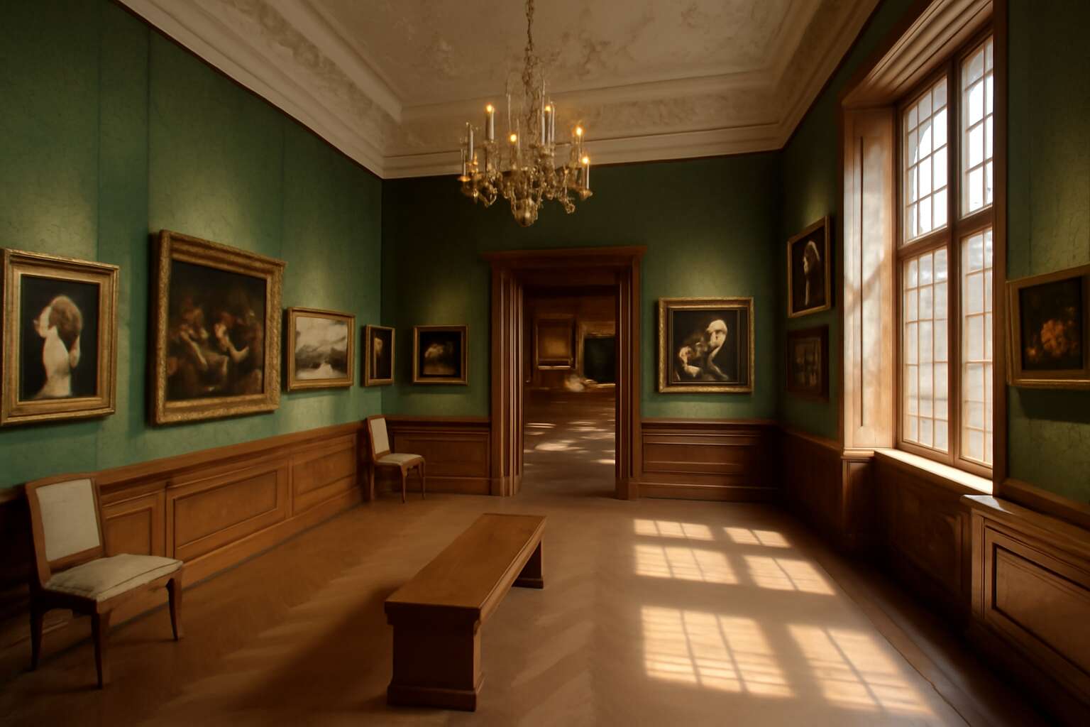 how many exhibition rooms in mauritshuis