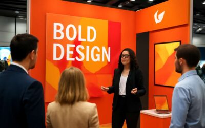 Stand Out at Trade Shows with exhibition booth poster design that pops.